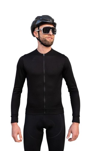 Bluza Kolarska Classic Merino, czarna