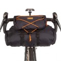 Torba na kierownice Restrap Bar Bag, L, czarno/pomarańczowa