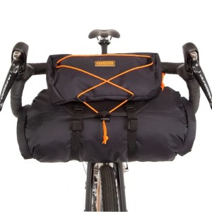 Torba na kierownice Restrap Bar Bag Czarno-pomarańczowa L