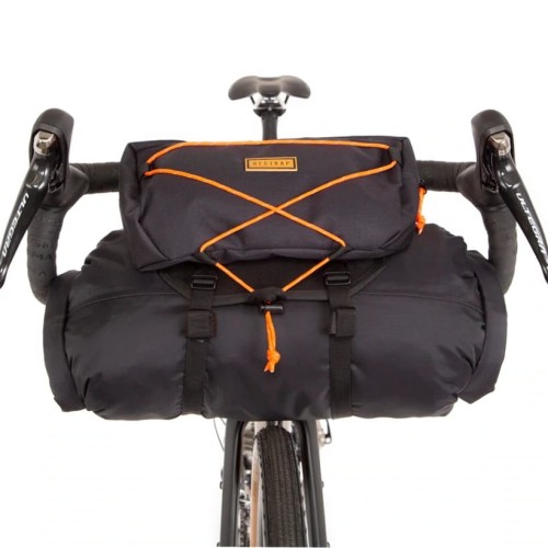Torba na kierownice Restrap Bar Bag, L, czarno/pomarańczowa