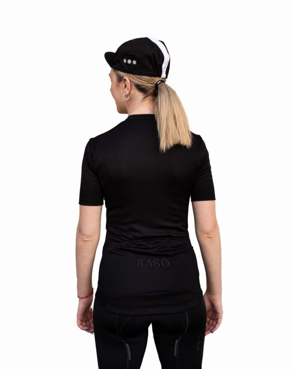 Koszulka Raso Classic Merino, czarna, damska