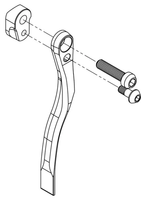 Prowadnica Łańcucha K-Edge Pro Road Braze-on Chain Catcher, niebieska