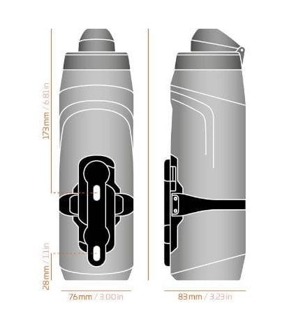 Bidon Fidlock TWIST 800ml miękki, transparentny + baza do roweru