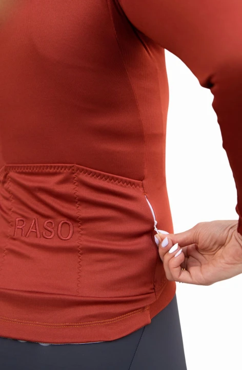 Bluza Raso Classic Merino damska, burgundowa