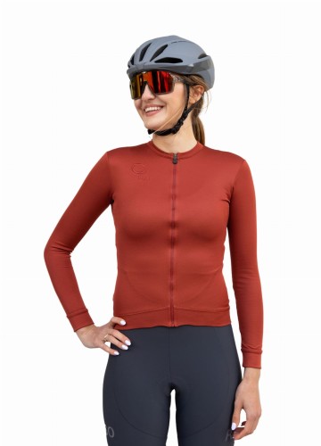 Bluza Raso Classic Merino damska, burgundowa
