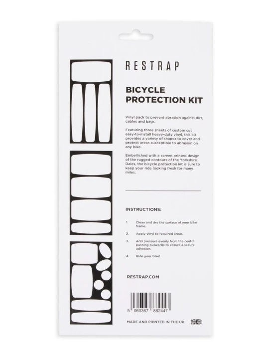Naklejki ochronne na ramę Restrap Bicycle Protection Kit, białe