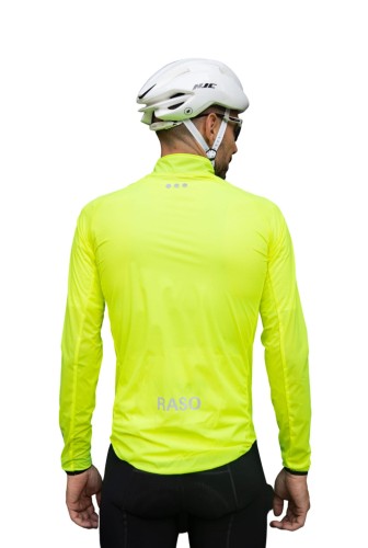 Kurtka kolarska wodoodporna Raso Ultralight, fluo