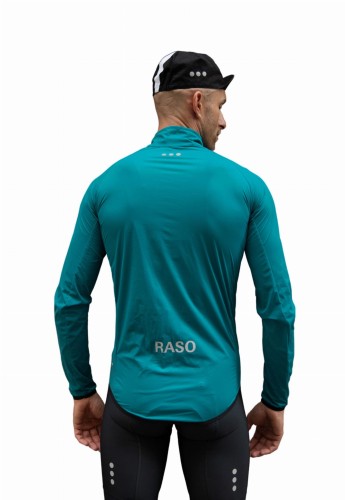 Kurtka kolarska wodoodporna Raso Ultralight, turkusowa