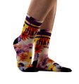 Skarpety kolarskie Bianchi Printed Gravel, celeste flower
