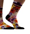 Skarpety kolarskie Bianchi Printed Gravel, celeste flower
