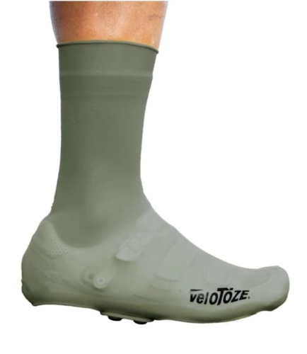 Ochraniacze na buty VeloToze Tall Silicone Shoe Cover, z zapięciem, wysokie, szaro/zielone