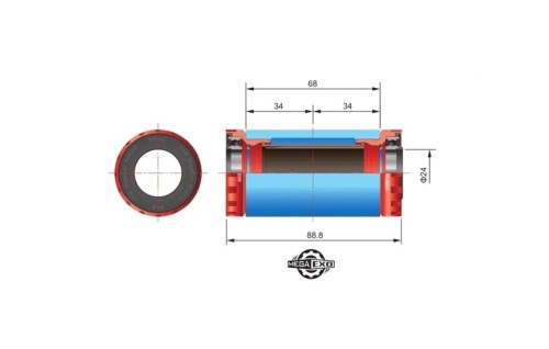 Wkład suportu FSA BSA – AX 24mm Mega Exo Road, BB-6000