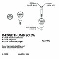K-Edge Go Big Thumb Screw, śruba montażowa Go Pro