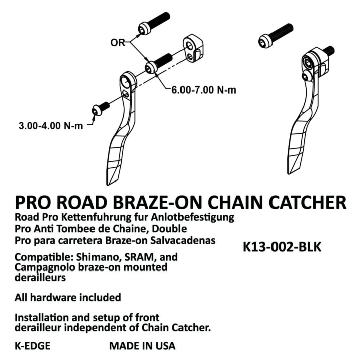 Prowadnica Łańcucha K-Edge Pro Road Braze-on Chain Catcher