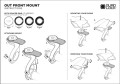 Uchwyt do smartfona Quad Lock Out Front Mount, rowerowy