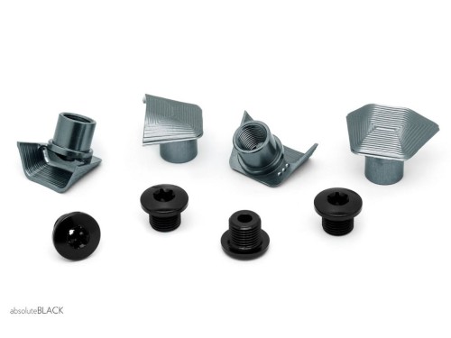 Śruby do zębatek Absoluteblack, Dura-Ace 9000 z pokrywkami, czarne