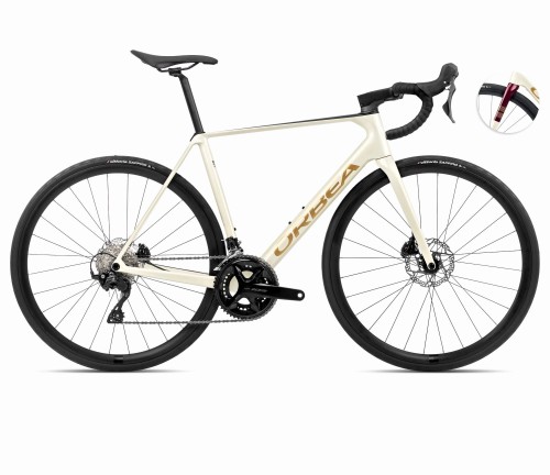 Rower szosowy Orbea ORCA M30 2024, Ivory White Burgundy/Vulcano