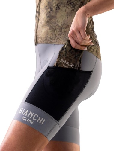 Spodenki kolarskie Bianchi Tech Gravel, damskie, szare