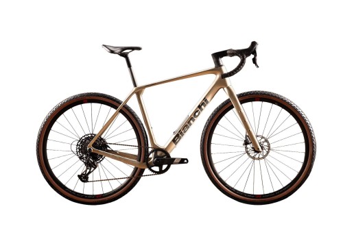Rower gravelowy Bianchi Arcadex Comp 2024, Metallic Sand, Apex/SX 1x12