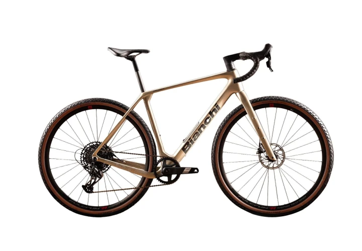 Rower gravelowy Bianchi Arcadex Comp 2024, Metallic Sand, Apex/SX 1x12