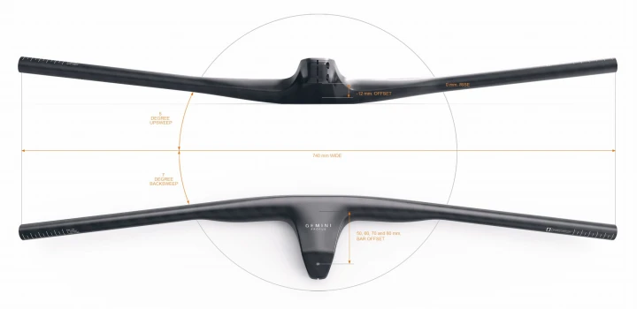 Kierownica zintegrowana Gemini Composites Pröpus, offset -12mm