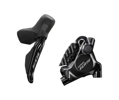 Zestaw klamkomanetka/hamulec Shimano 105 Di2, przewód, przód