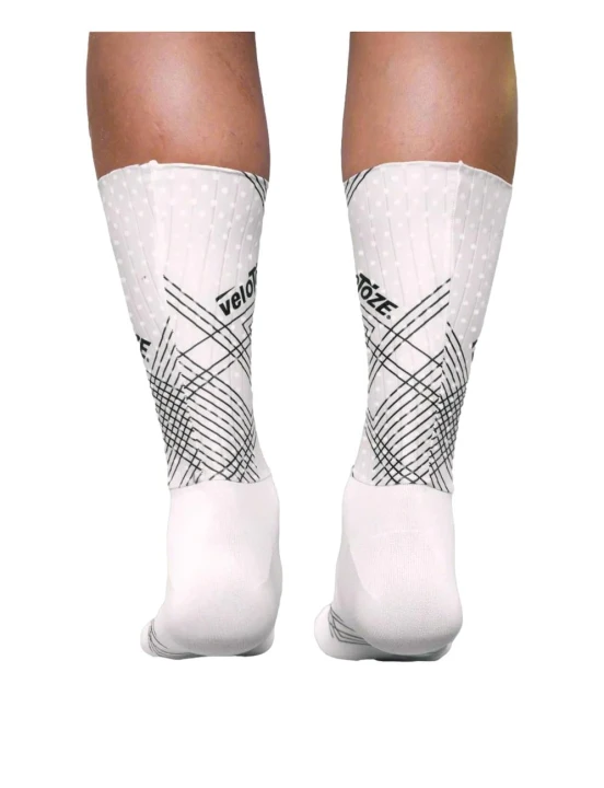 Skarpety kolarskie VeloToze Aero Socks, białe