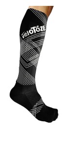 Skarpety kolarskie VeloToze Aero Extra Extra Tall Czarne Wysokie