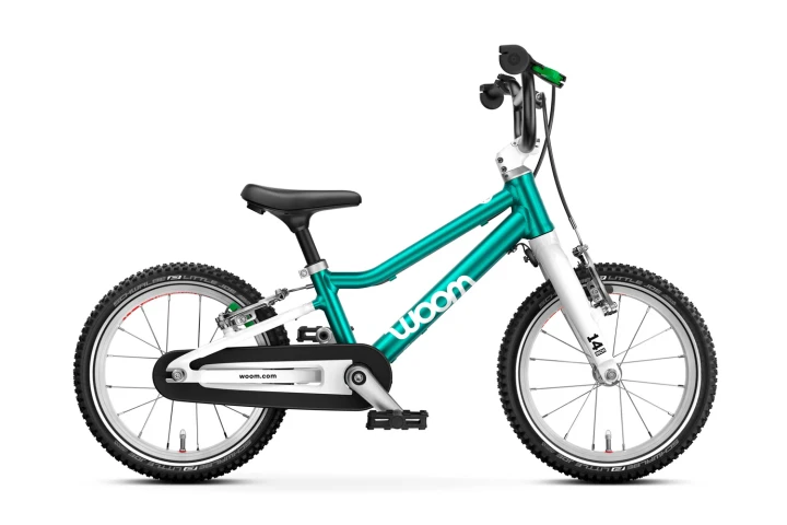 Rower dziecięcy Woom GO 2 Metallic Turquoise, 14"