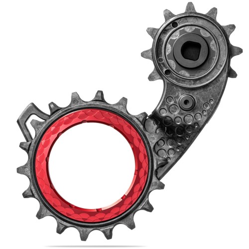 Wozek przerzutki Absoluteblack HollowCage V2 Carbon Ceramic SRAM AXS 12s, czerwony.jpg