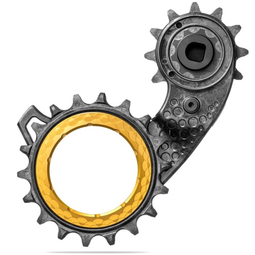 Wozek przerzutki Absoluteblack HollowCage V2 Carbon Ceramic SRAM AXS 12s, zloty.jpg