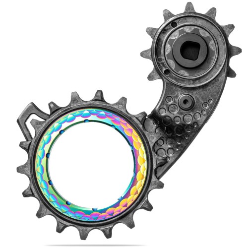 Wozek przerzutki Absoluteblack HollowCage V2 Carbon Ceramic SRAM AXS 12s, rainbow.jpg