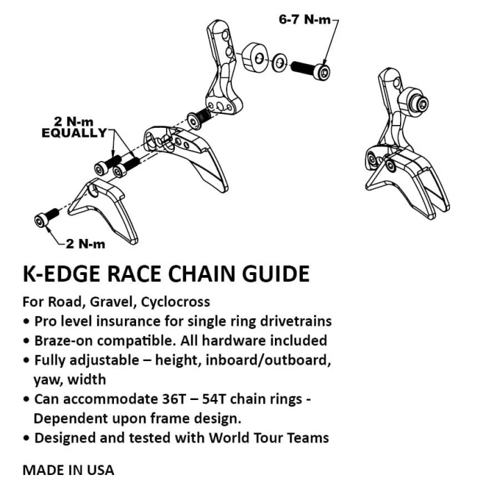 Prowadnica łańcucha K-Edge Race Chain Guide 1x