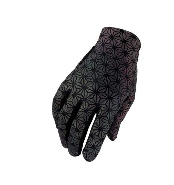 Rękawiczki Supacaz SupaG Clarino Gloves Oil Slick Reflective Long