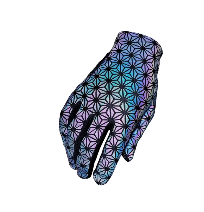 Rękawiczki Supacaz SupaG Clarino Gloves Oil Slick Reflective Long