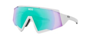 Okulary KOO Spectro Białe / Zielone lustrzane soczewki
