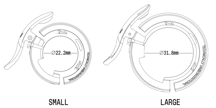 Dzwonek rowerowy Knog Oi Prima - wymiary