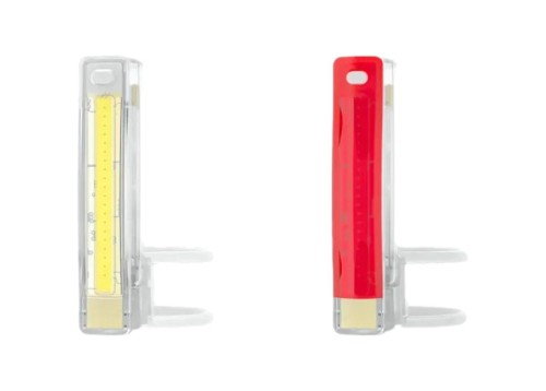 Zestaw lampek rowerowych/do biegania Knog Plus Twinpack Przezroczyste