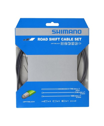 Komplet linek i pancerzy hamulcowych Shimano Road Optislik Szary