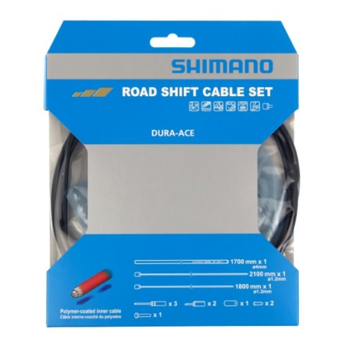 Komplet linek i pancerzy przerzutki Shimano Dura-Ace Road Optislik Czarny