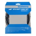 Komplet linek i pancerzy przerzutki Shimano MTB Czarny