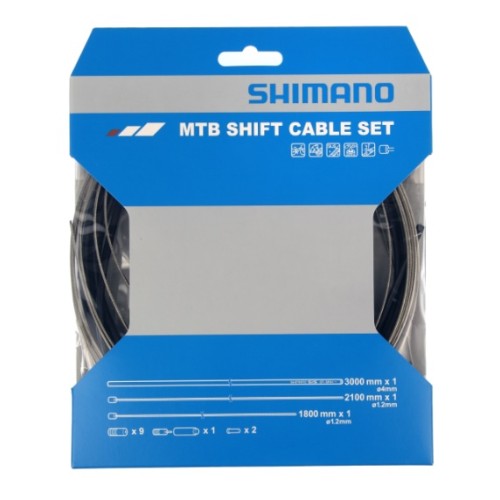 Komplet linek i pancerzy przerzutki Shimano MTB Czarny