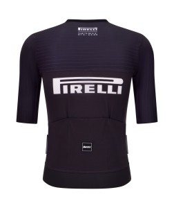 Koszulka kolarska Santini/Pirelli Sport Club Fast Czarna