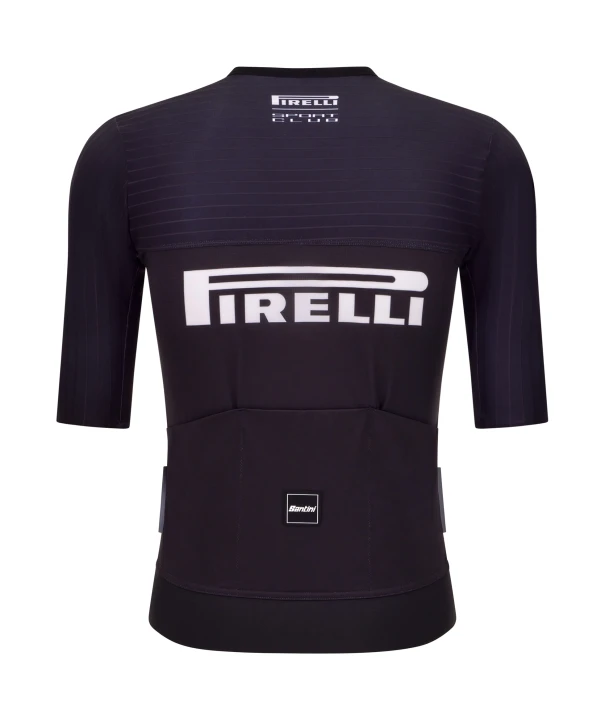 Koszulka kolarska Santini:Pirelli Sport Club Fast Czarna_2.jpg