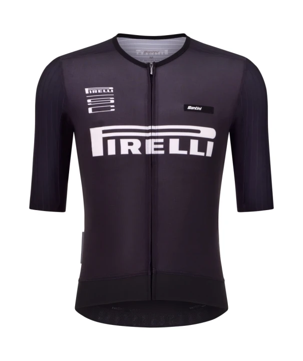 Koszulka kolarska Santini:Pirelli Sport Club Fast Czarna_3.jpg