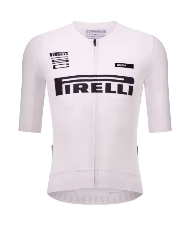 Koszulka kolarska Santini:Pirelli Sport Club Fast Biała_3.jpg