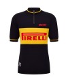 Koszulka kolarska Santini:Pirelli Sport Club Wool Czarna_2.jpg