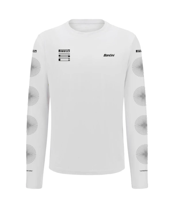 Bluza Santini:Pirelli Sport Club Wheel Biała_1.jpg