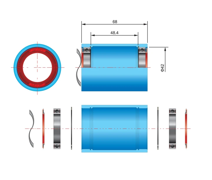 Wkład suportu FSA BB30 steel bearings kit MTB, BB-OS7000
