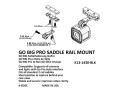 Uchwyt na kamerę GoPro K-Edge Go Big Saddle Rail Czarny